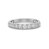 platinum old mine cut diamond estate wedding band