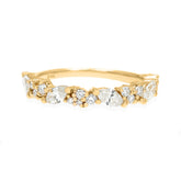 14k yellow gold marquise cut diamond round brilliant cut diamond cluster diamond wedding ring