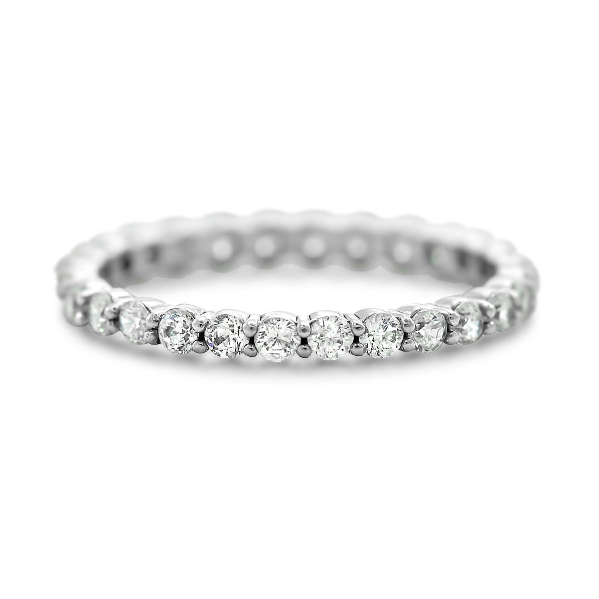 2.0mm eternity band ~0.87tcw diamonds available in platinum or 14k yellow, white or rose gold