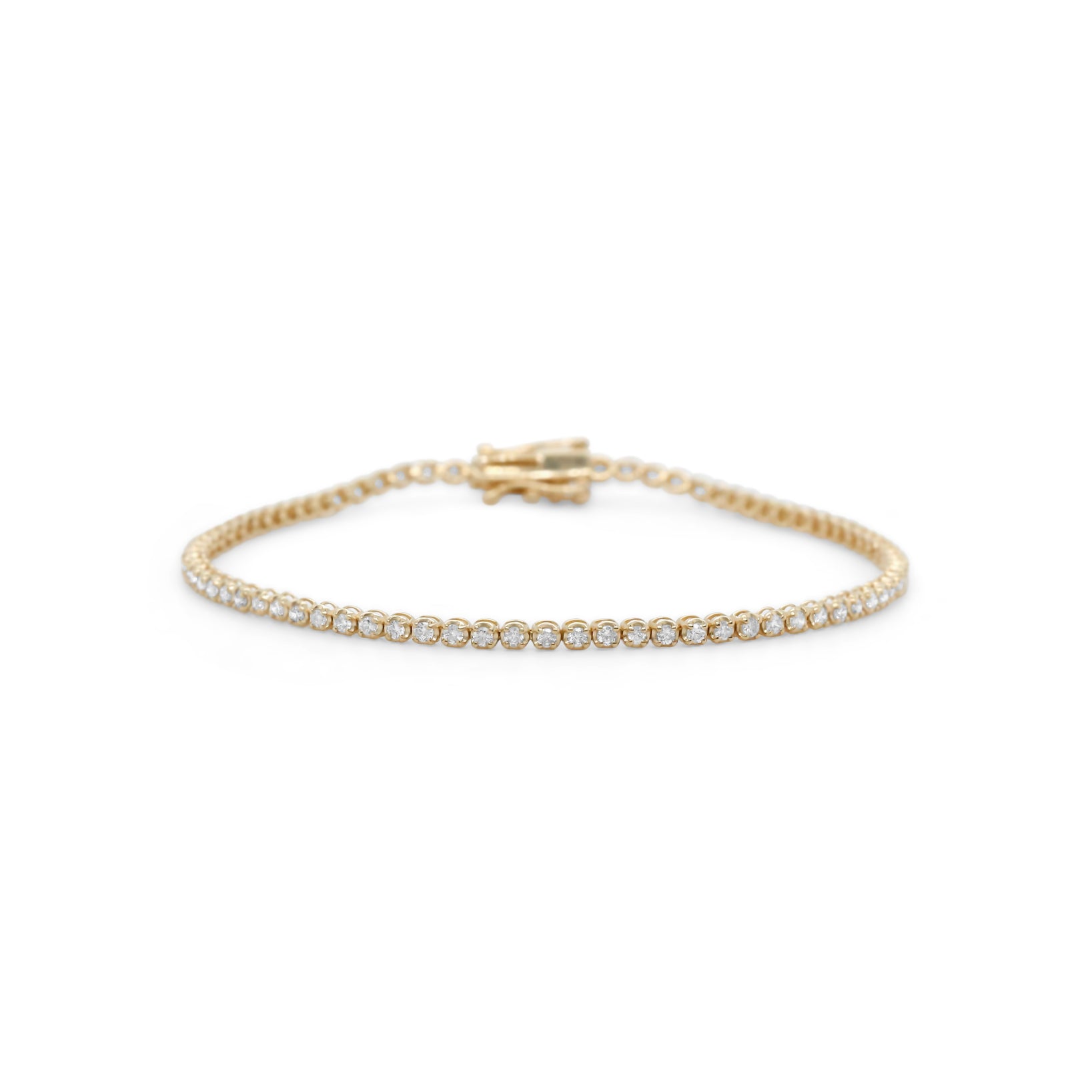 14k gold diamond tennis bracelet