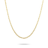 18 inch 14k yellow gold flat link chain necklace