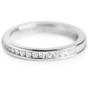 WHITE GOLD AND DIAMOND ETERNITY WEDDING BAND OR STACK RING