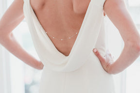 white gold and pearl wedding necklace