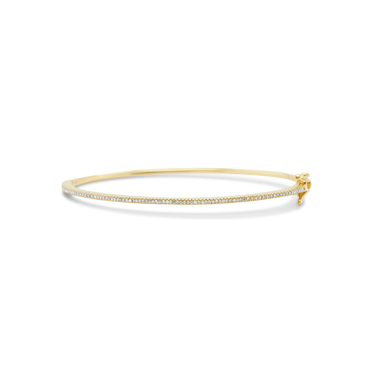 14k gold diamond bangle bracelet with clasp