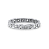 platinum single cut diamond estate eternity wedding band 