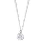 sterling silver, or 14k white, yellow or rose gold initial pendant with a 16in chain