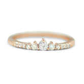 14k yellow, white or rose gold 0.25tcw diamond princess wedding band