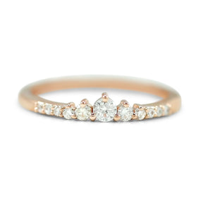 14k yellow, white or rose gold 0.25tcw diamond princess wedding band