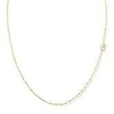 14k yellow, white or rose gold initial necklace. Off set initial A-Z available under $500