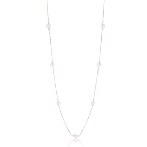 FRESHWATER PEARL NECKLACE ON A YELLOW OR WHITE GOLD CHAIN
