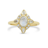 bezel set oval moonstone bezel set nsew pear moonstone diamond halo 14k yellow gold ring