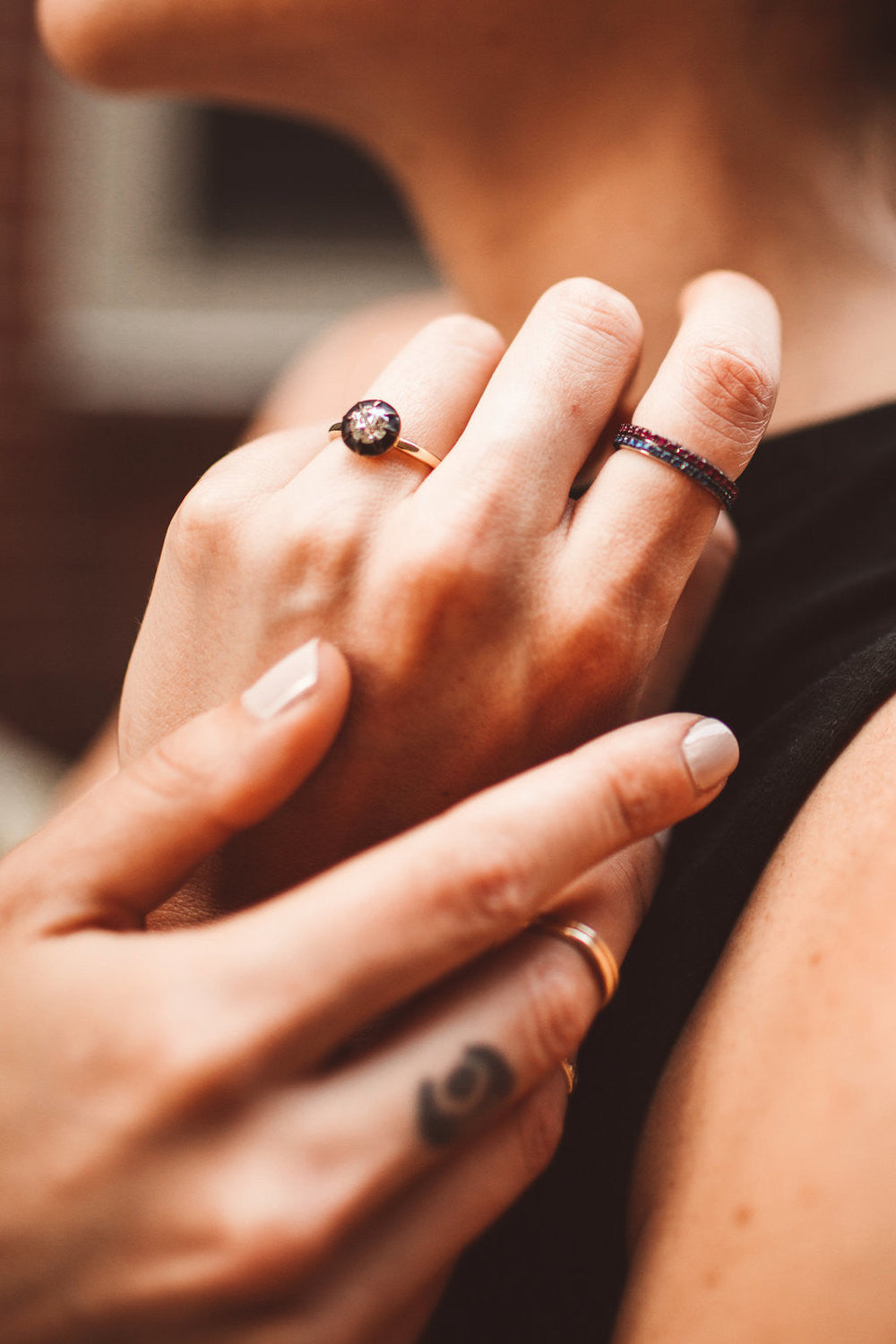 yellow gold stackable ring