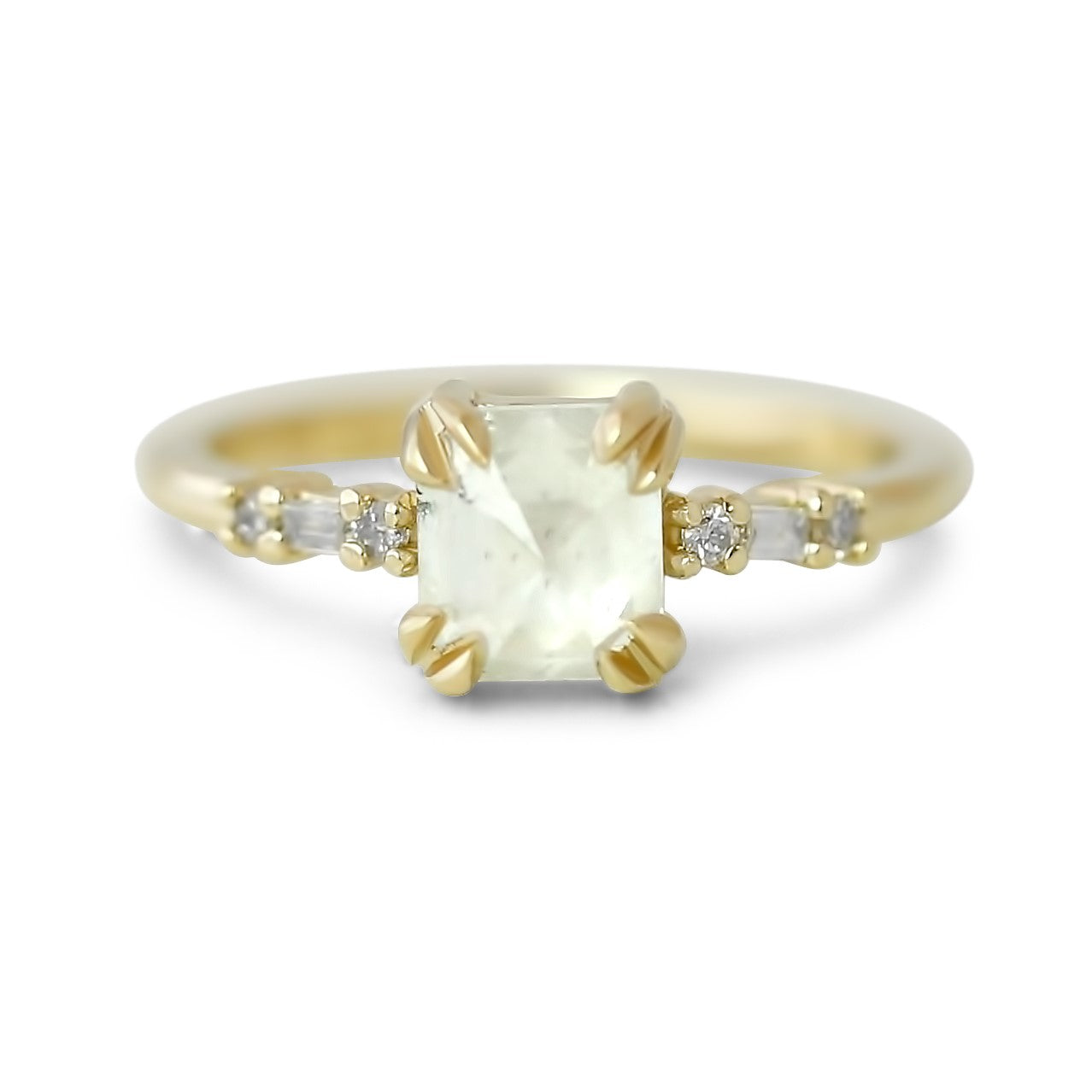 14k yellow gold canada diamond engagement ring 