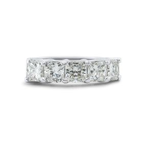 platinum five radiant diamond estate wedding band