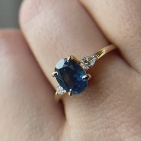 Sapphire Noel Ring