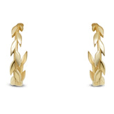 14k yellow, rose or white gold leaf huggie earrings under $1,000.