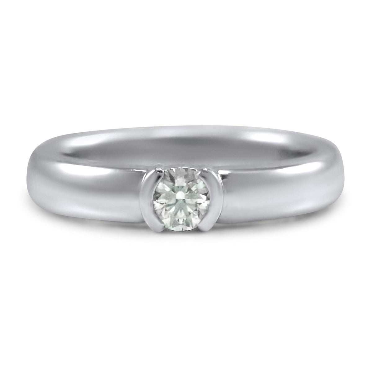 vintage tiffany and co engagement ring diamond center stone in a platinum setting