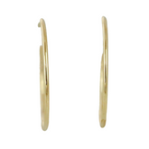 14k yellow gold post hoop earrings 2mm wide 25mm diameter under 500
