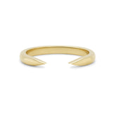 14k yellow gold open pointed claw band ring
